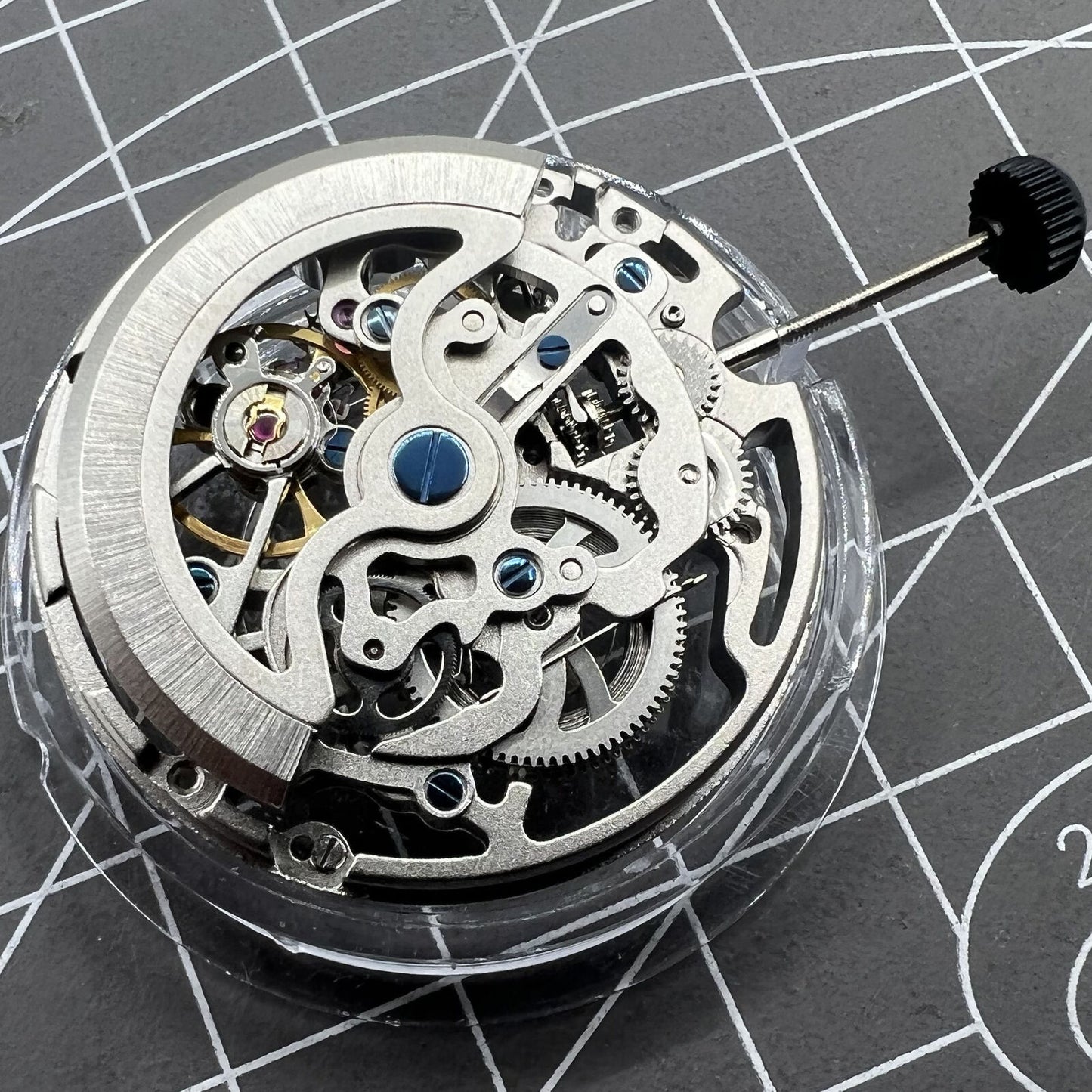 Montre squelette mécanique automatique Seagull Silver TY2809 