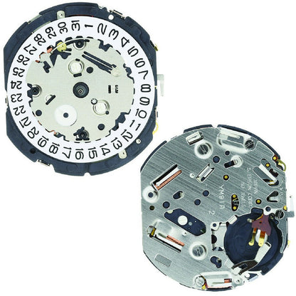 Hattori Epson TMI YM91A quartz watch movement, Japan-made precision mechanism for watch accessories.