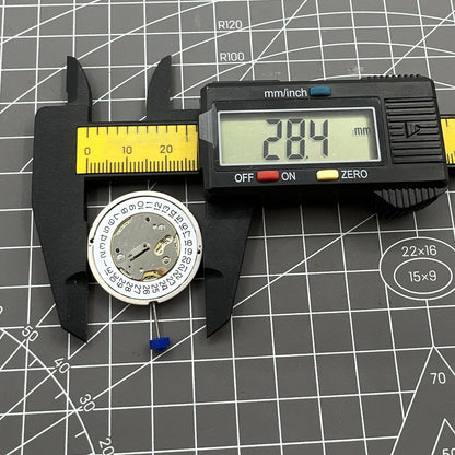 Swiss Ronda 5030D quartz watch movement with date display at 4 o'clock, precision timing by Ronda brand.