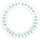 White Background Green Date Wheel Overlay for ETA2824 2836 8200 8215 Movement