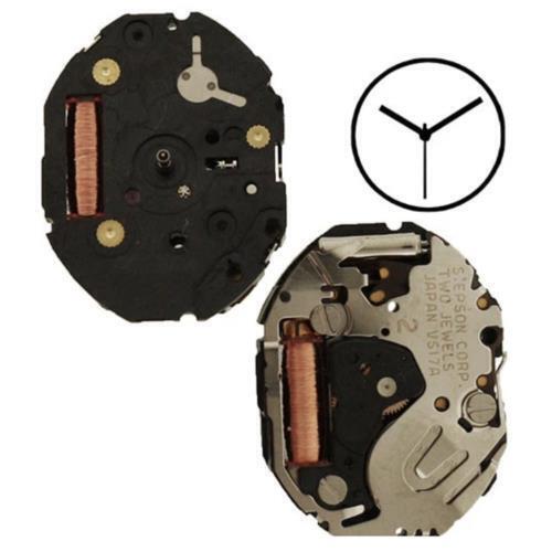 Hattori Epson TMI VS17A solar-powered quartz watch movement, Japan made precision accessory.