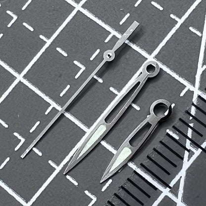 2 Sets Modifizierte Silberne Leuchtzeiger Uhr für ETA2836 2824 2892A2 Modell