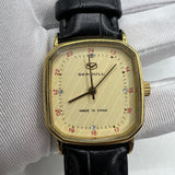 28mm Seagull Manual Mechanical Ladies Watch Golden Square Case Golden Nail