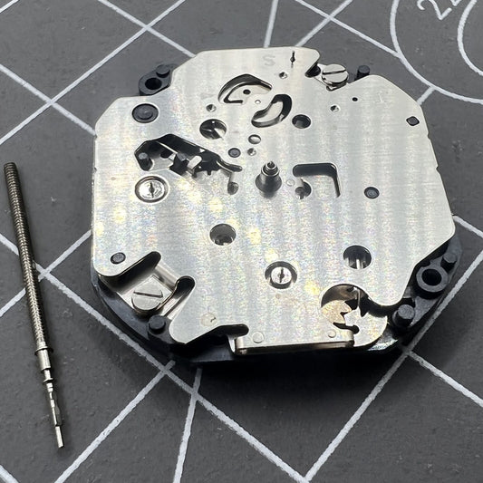 Hattori Epson TMI VX3S quartz watch movement with stem, precise timekeeping for watch repairs