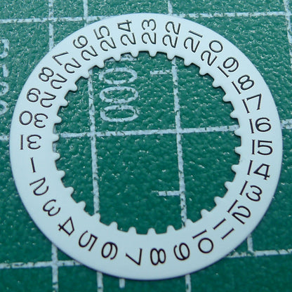 Replacement white date disk wheel for RLX 3235 watch movement, compatible with Rolex models.