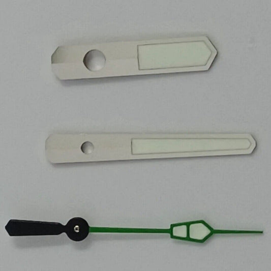 Aiguilles de montre luminescentes vertes et blanches de 12,5 mm pour mouvement NH35, NH36, 7S26 et 7S36