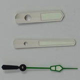 12.5mm Green+White Trim Green Lume Watch Hands for NH35 NH36 7S26 7S36 Movement