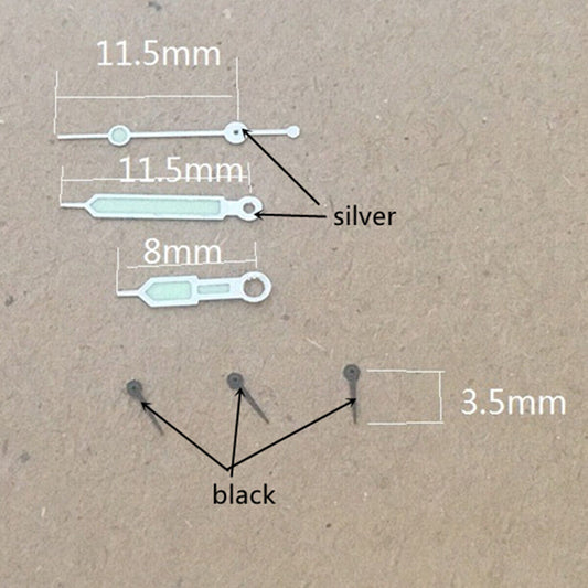 Black small second hand with silver trim for Miyota OS10 OS20 OS60 OS80 watch movements.