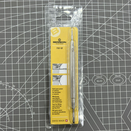 Bergeon 7767-SF spring bar remover tool for precise watch bracelet adjustments, Swiss made quality.