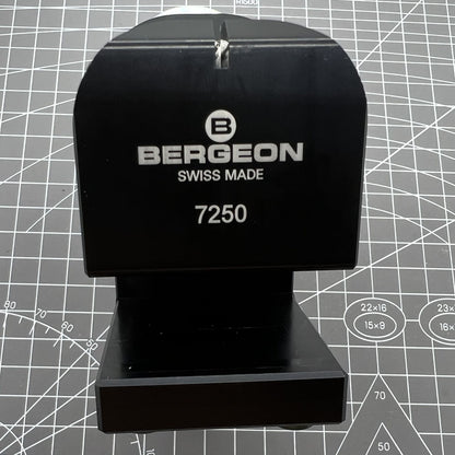 Bergeon 7250 watch bracelet adjustment tool for precise horizontal link shortening and repair.