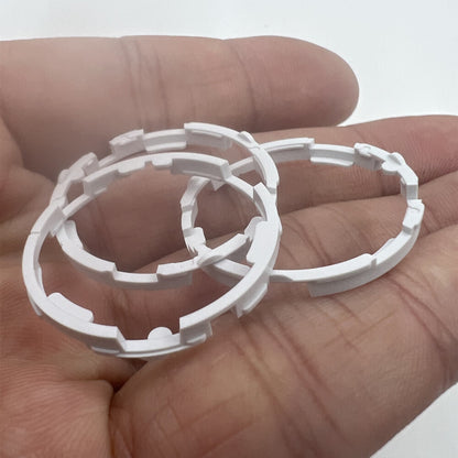 Plastic watch case cushion spacer ring for Miyota 8200 series movement, enhancing fit and stability.