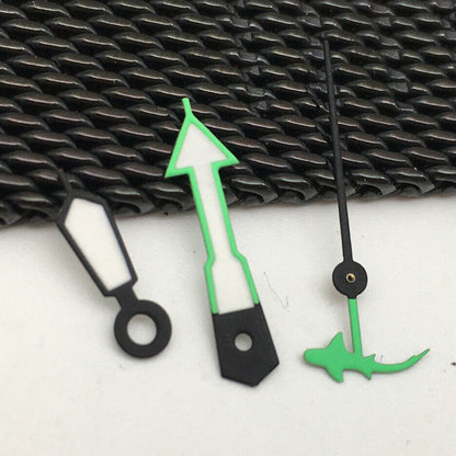 Precision A72 silver watch hands set compatible with NH35A/NH36A movements, ideal for watch repair and customization.