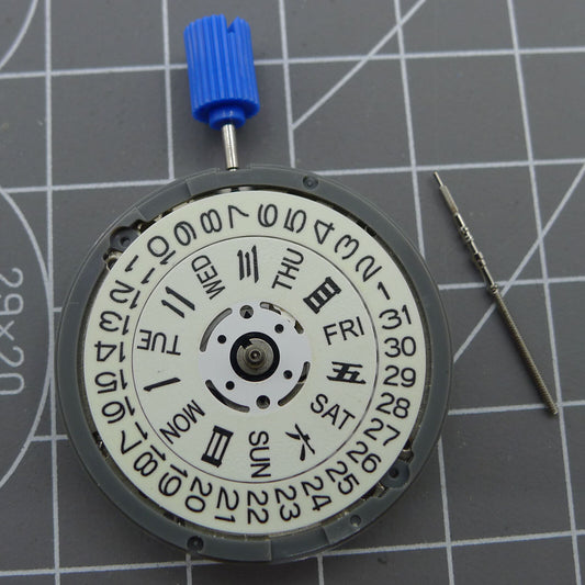 Miyota NH36A automatic watch movement with green lume and 3/3.8 crown position for precise timekeeping