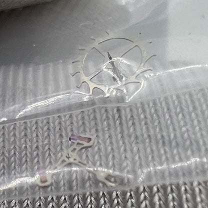 Pallet fork and escape wheel set for NH35 NH36 movement, durable generic watch parts.