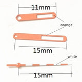 15mm Hollow Orange+White Trim Watch Hand Set for Movement Ronda 515