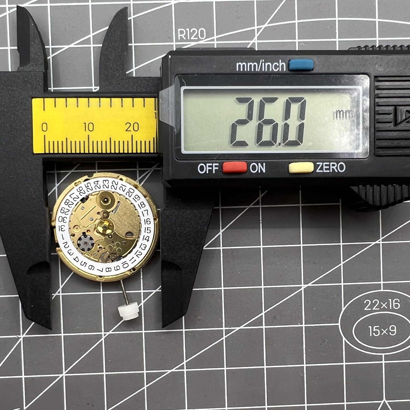 Swiss Made ETA205.911 golden watch movement by ETA, precise kinetic energy mechanism for premium watch accessories.