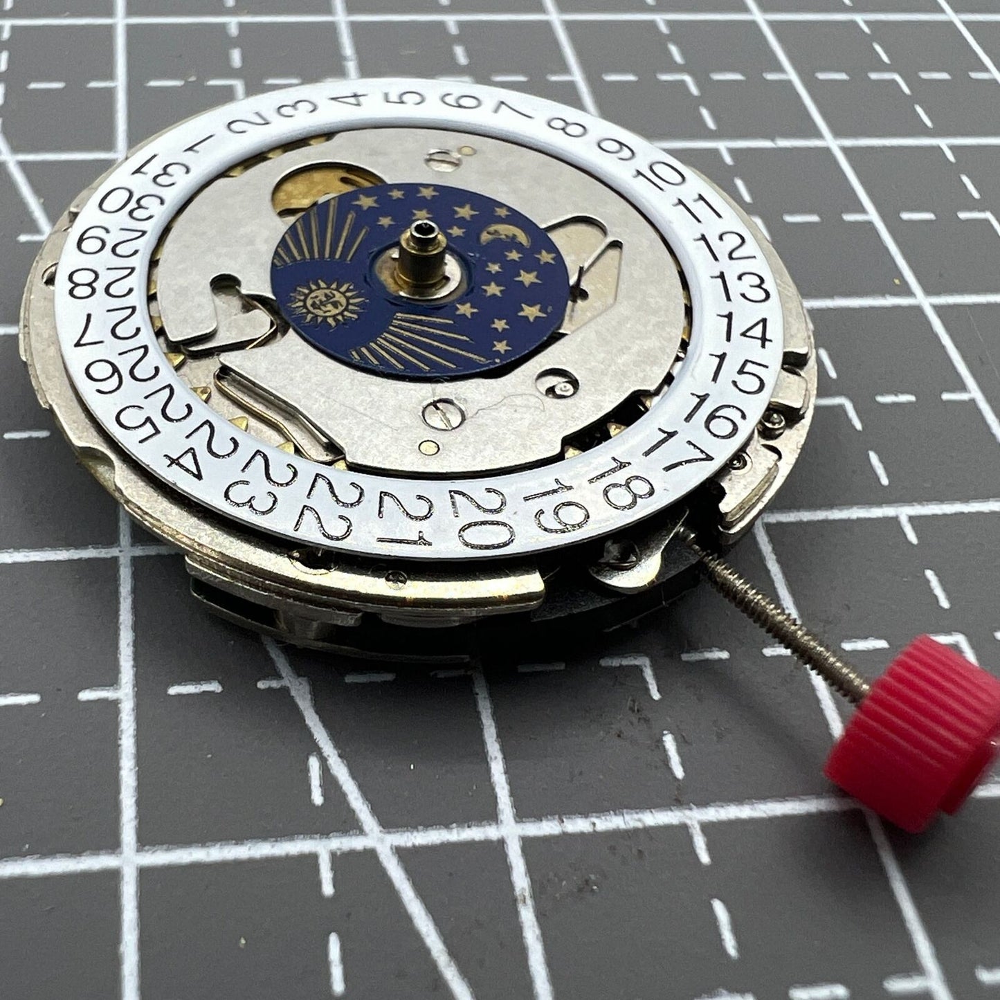 ISA 1198 Quarzwerk, Schweizer Uhrwerk, Mond- und Sternphase, Reparaturteil für Uhren 