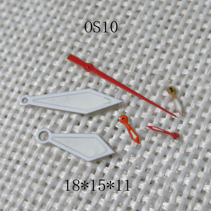 2 Sets/Pack Green Lume White Trim Watch Hands for Miyota OS10 0S10 Movement