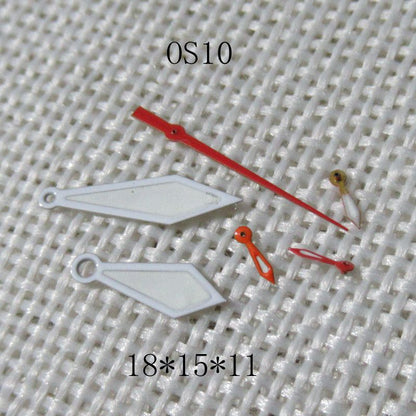 2 Sets/Pack Green Lume White Trim Watch Hands for Miyota OS10 0S10 Movement
