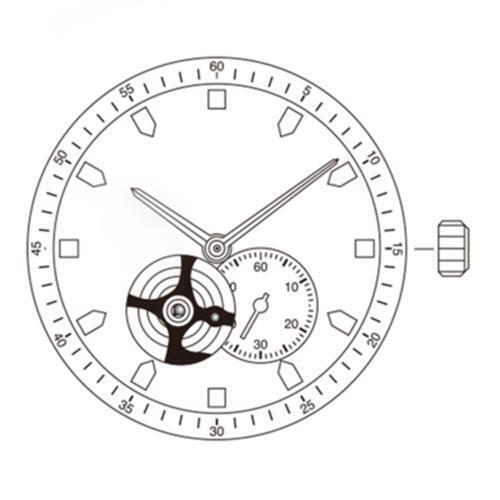 Miyota / Citizen 82S5 Silver Plated Japan Automatic Mechanical Movement