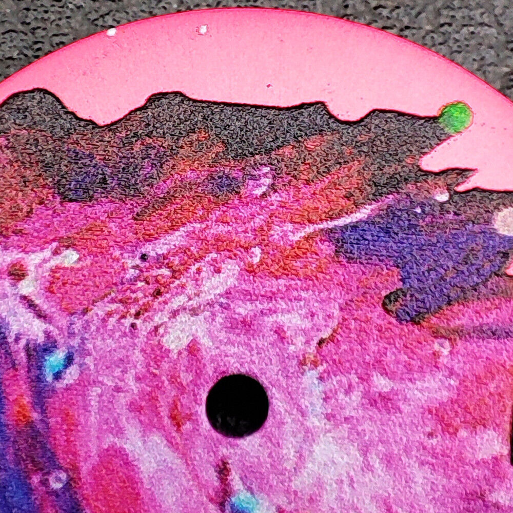 28.5mm No Lume Pink Oil Painting Leave Pattern Watch Dial for NH35 Movement