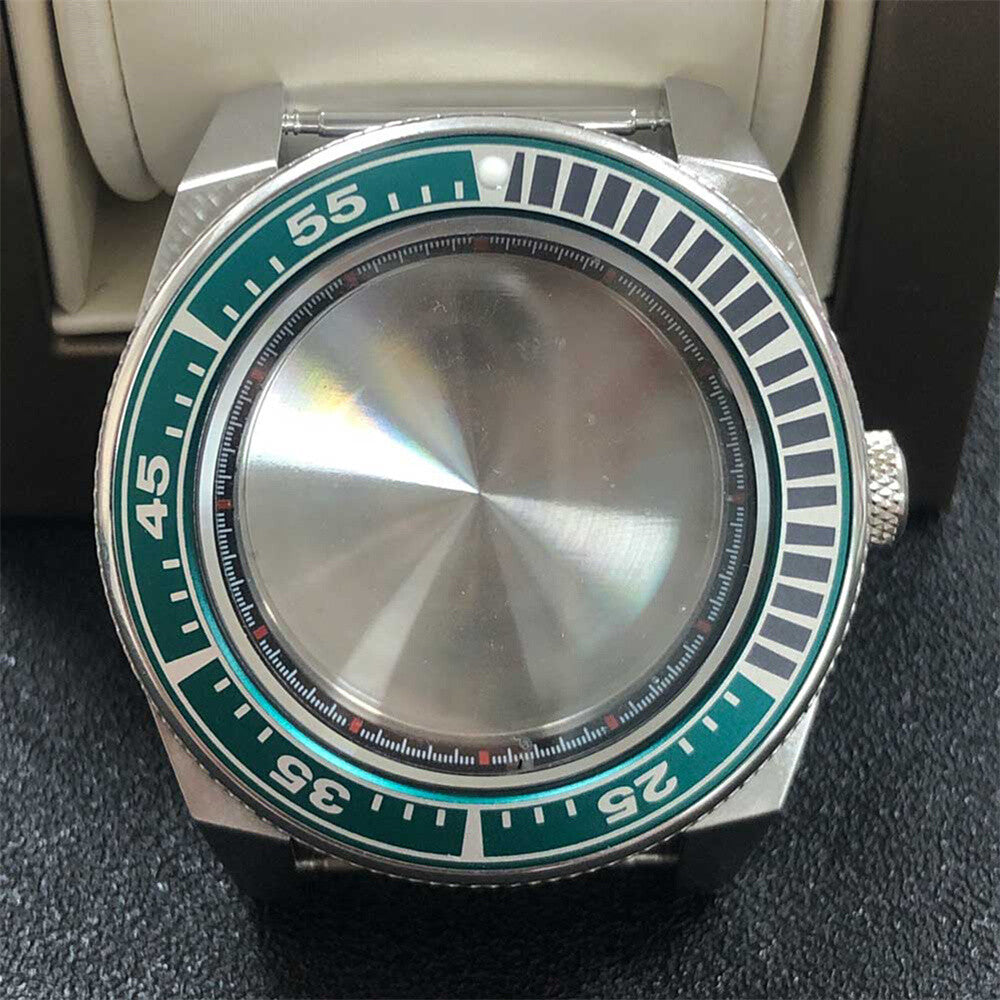 316L stainless steel watch case with 43MM aluminum ring, waterproof design for NH36/NH35 movements