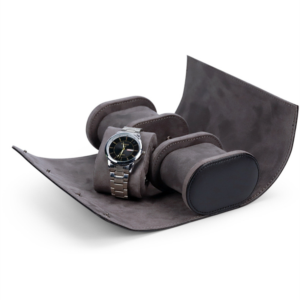 Étui de voyage en cuir à 1/2/3 emplacements pour montres, organiseur à roulettes, boîte à montres portable