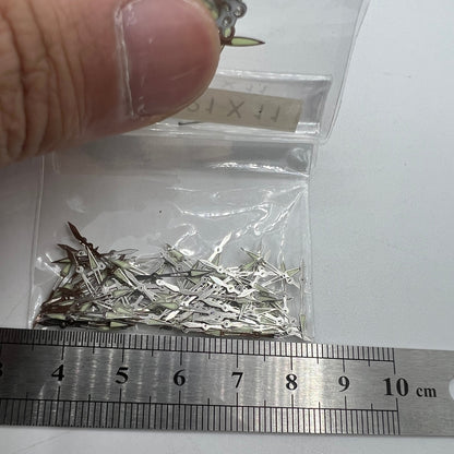 Lot de 100 aiguilles de montre argentées de 11 mm avec luminescentes pour mouvement à quartz Epson PC21