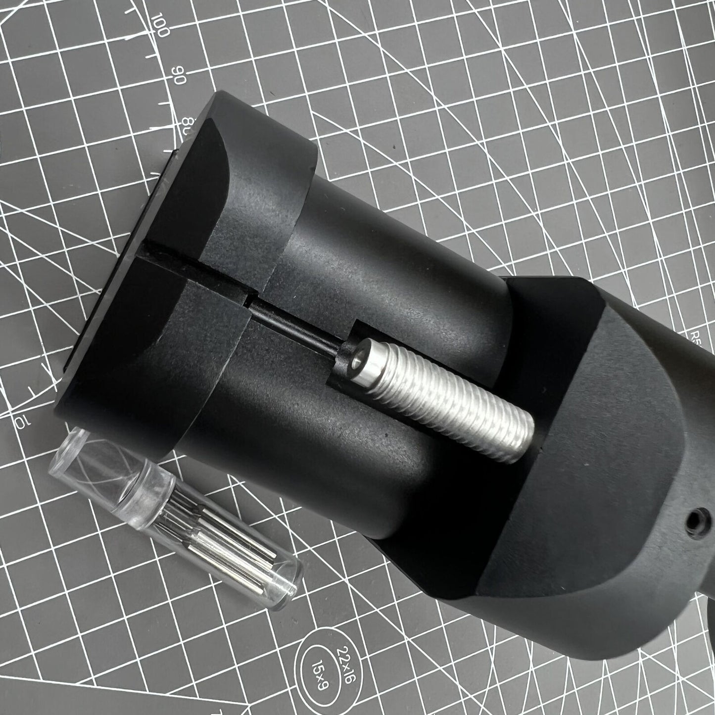 Adjust watch strap link pin remover tool, for precise bracelet chain pin removal and adjustment.