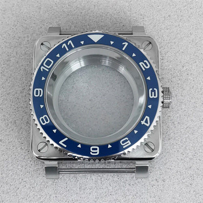 Watch Case 42mm S/S Sapphire Glass Square Watch Case for NH35/NH36/4R/7S