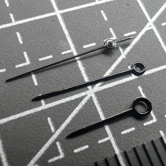 2 Sets/Pack 15mm Black Painted Watch Hands Set for Miyota 2035 2115 2105 2305