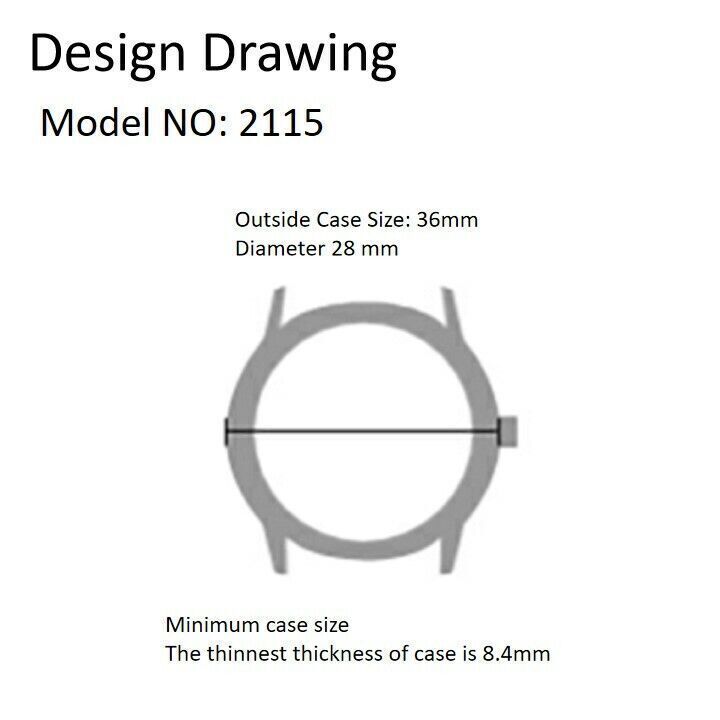 Miyota 2115 Japan Quartz Movement Date at 3