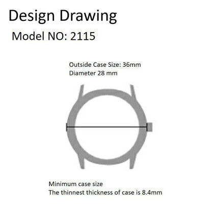 Miyota 2115 Japan Quartz Movement Date at 3