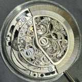 China Made Silver Hollow Carved Automatic Mechanical Movement 7750 Movement