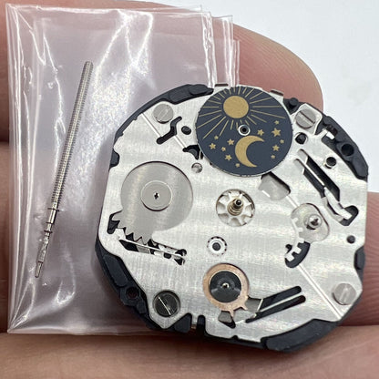 Hattori Epson VX3FE quartz watch movement, Japan made, precise timekeeping part for repair.