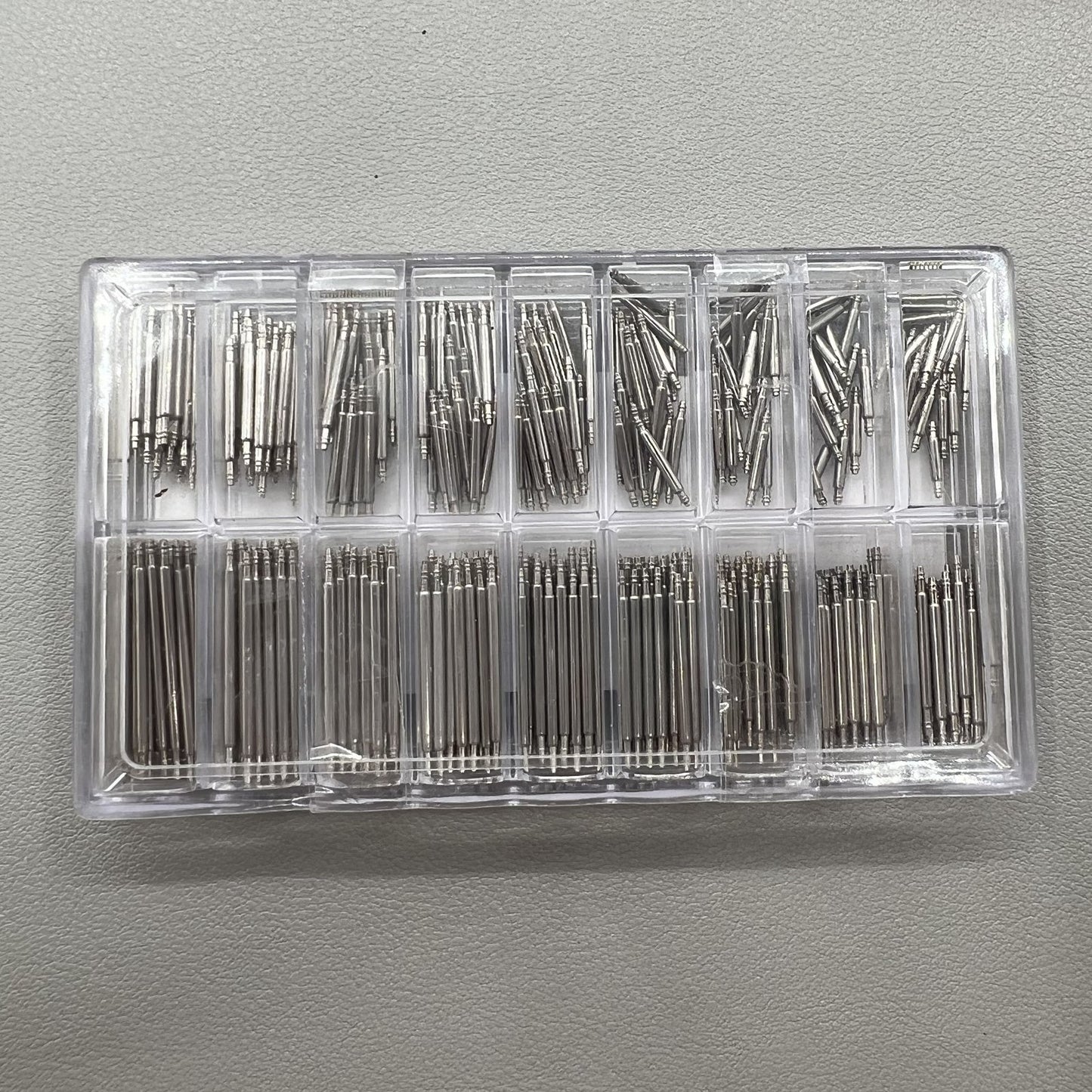 Set Kit with 360 stainless steel spring bars 8-25mm for watch band links, durable and precise fit.