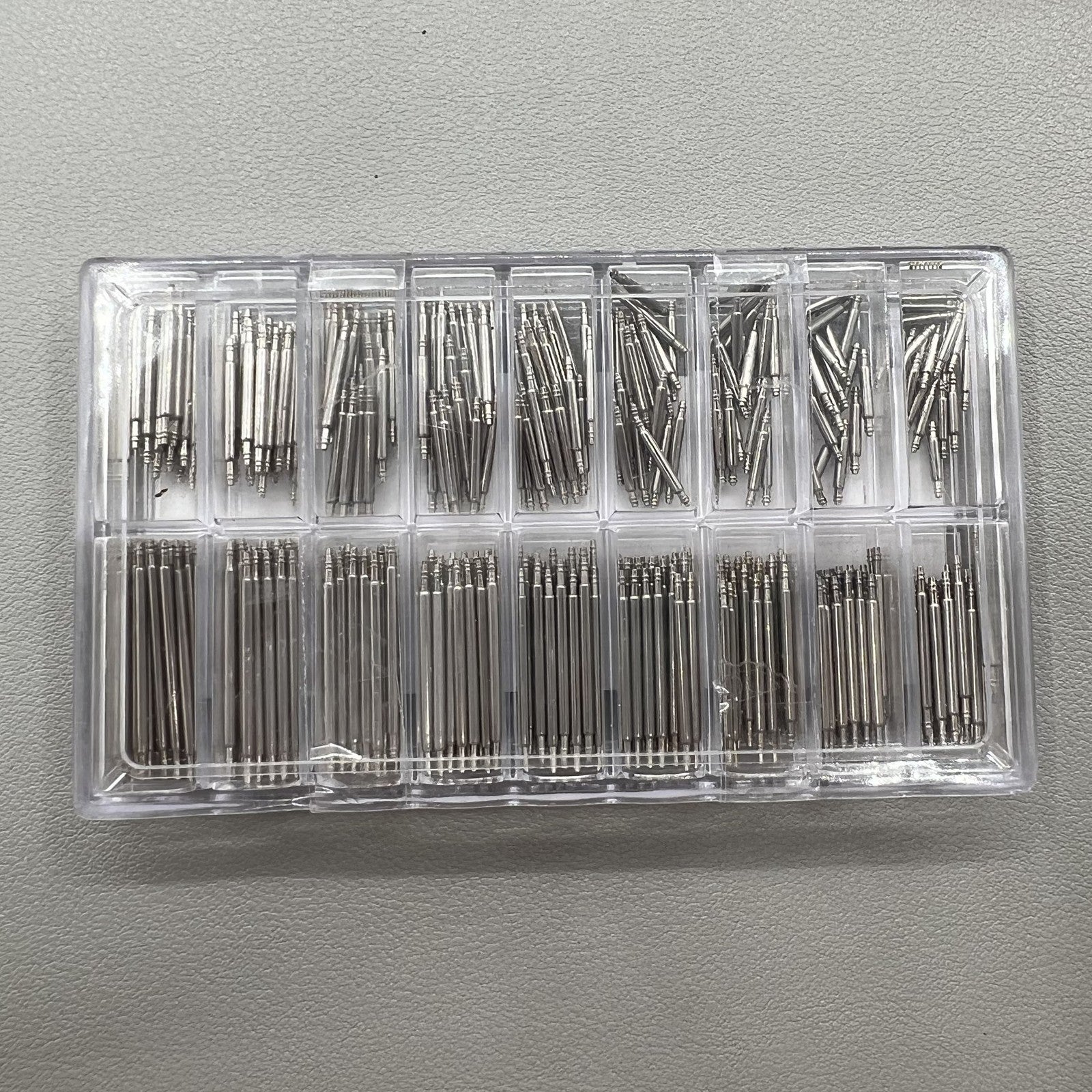 Set Kit with 360 stainless steel spring bars 8-25mm for watch band links, durable and precise fit.