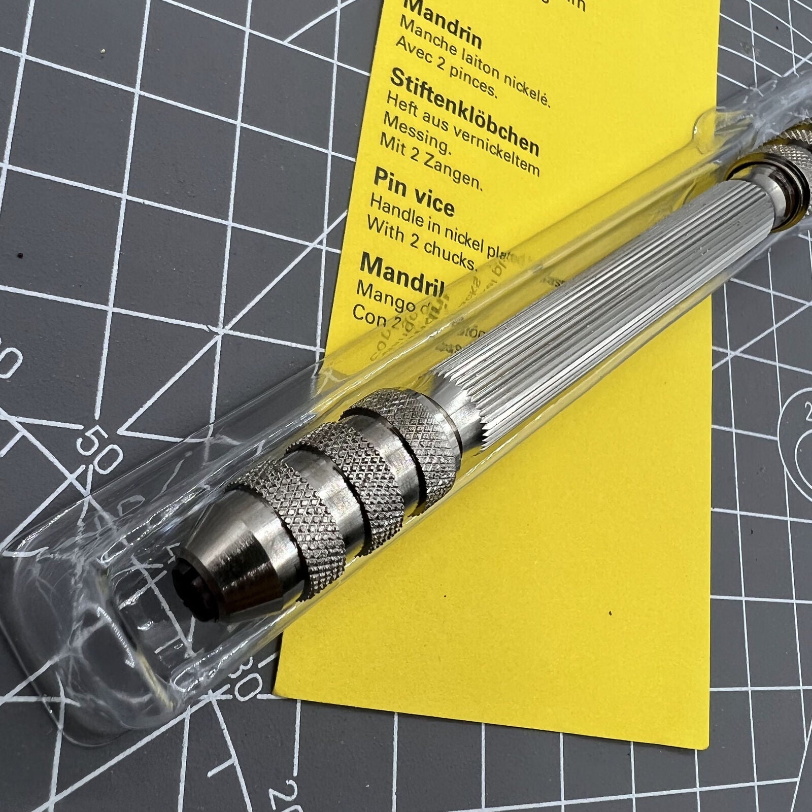 Bergeon 5679 Swiss Made pin vice tool for precise watch case and strap opening, 0-3 mm capacity.