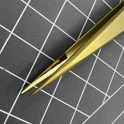 Swiss Bergeon 7422-PM-S5 brass anti-magnetic tweezers for delicate watch repair and precision handling.