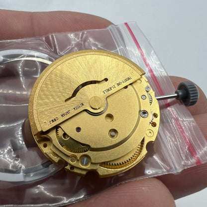 Golden Miyota Citizen 8200 8215 automatic watch movement for precise repairs and upgrades.