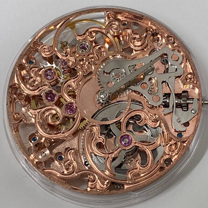 China Made ST3600 6497 mechanical watch movement with carved hollow design, manual winding precision.