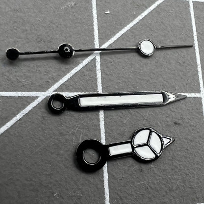 Aiguilles de montre luminescentes noires de 12 mm pour mouvement mécanique automatique Seagull ST6