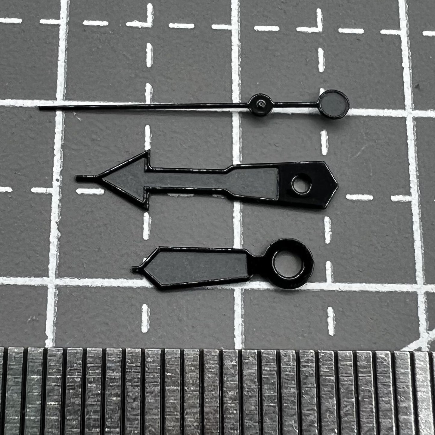 2 Sets/Pack 12.5mm Black Trim Green Lume Hands Sets for Seiko NH35 NH36 7S26
