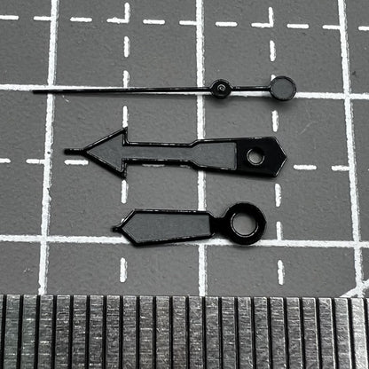 2 Sets/Pack 12.5mm Black Trim Green Lume Hands Sets for Seiko NH35 NH36 7S26