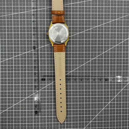 Dandong Manual Mechanical Watch 17 Jews Single Calendar Golden Dial