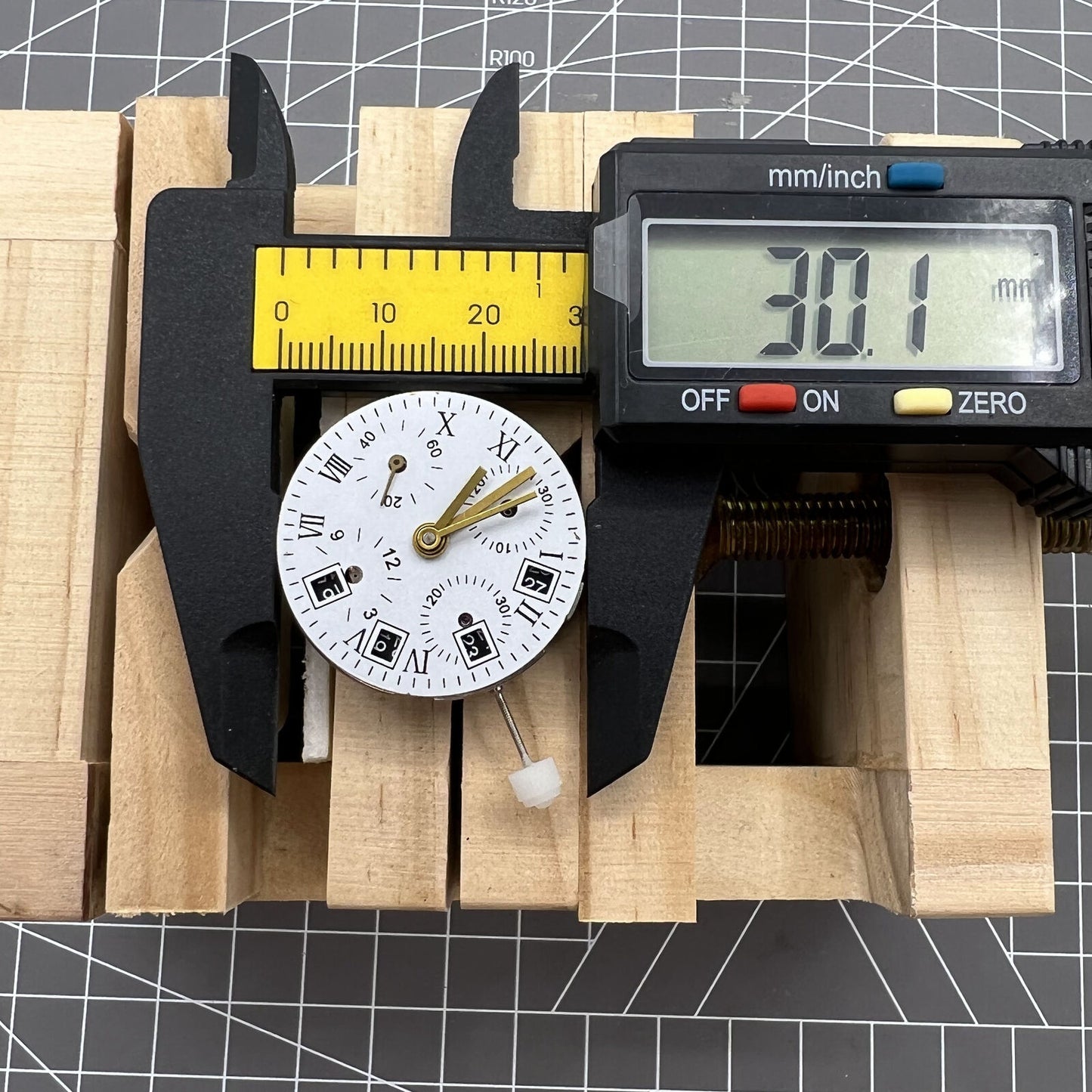 Asia Made 7750 GMT watch with automatic movement, 3 hands, small second at 9, perfect for watch enthusiasts.