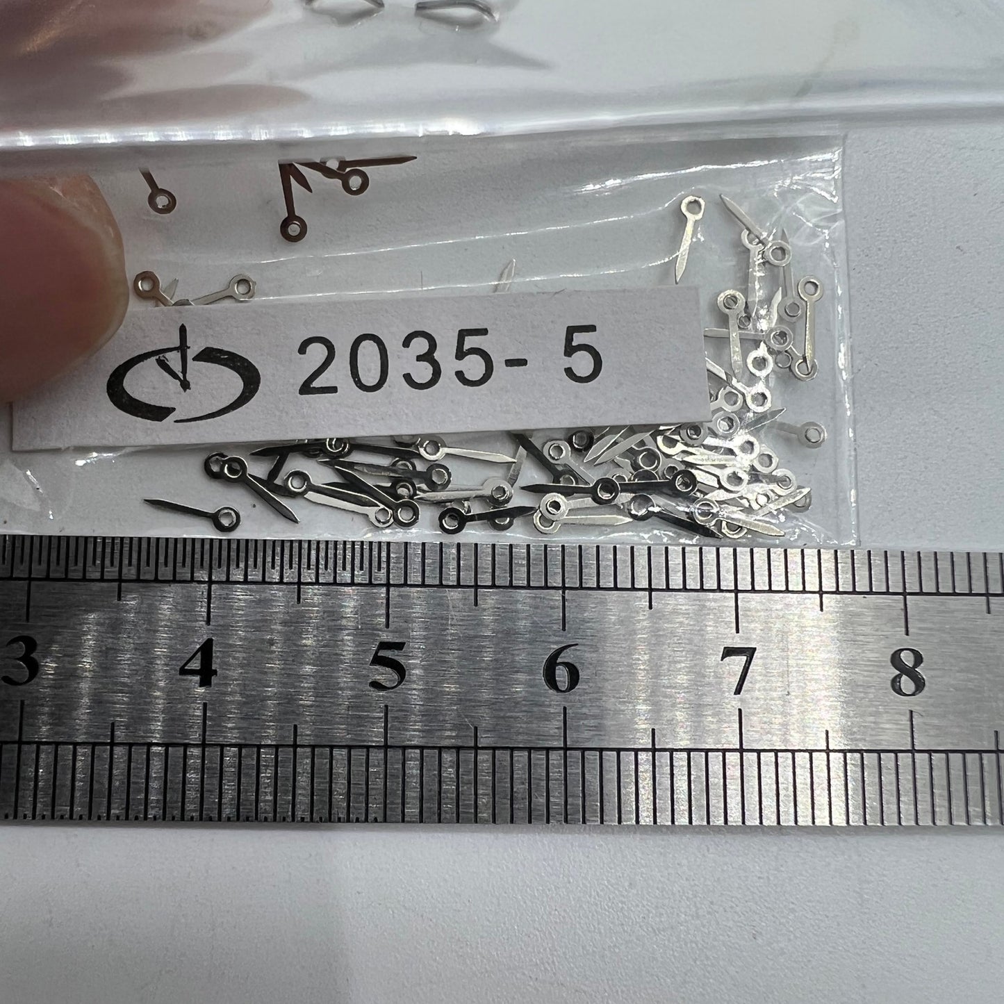 Lot de 100 aiguilles de seconde de 5 mm argentées pour mouvement à quartz Miyota 2035 