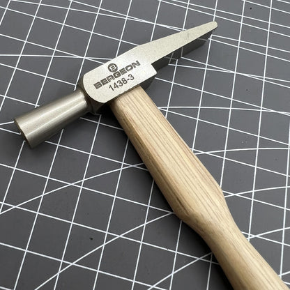 Bergeon 1438-3 Swiss Made 70mm watchmaker hammer for precise watch repair and assembly tasks.