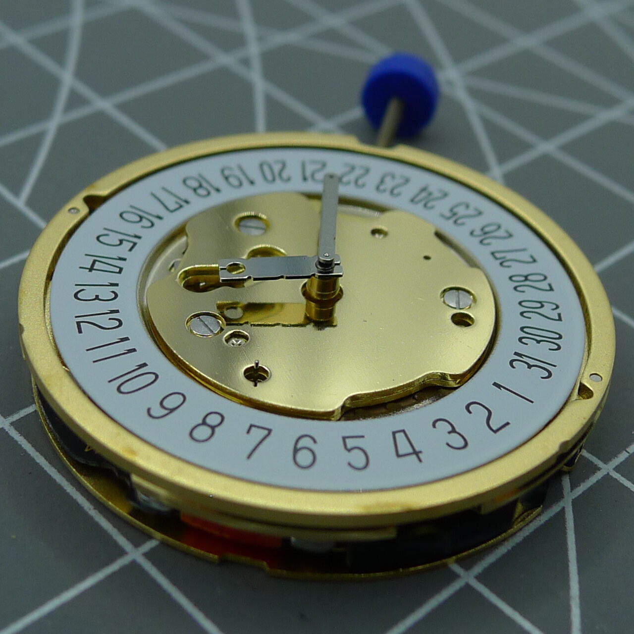 Swiss Made Ronda 5021D quartz watch movement with date at 6 o'clock, precise and durable timing by Ronda.