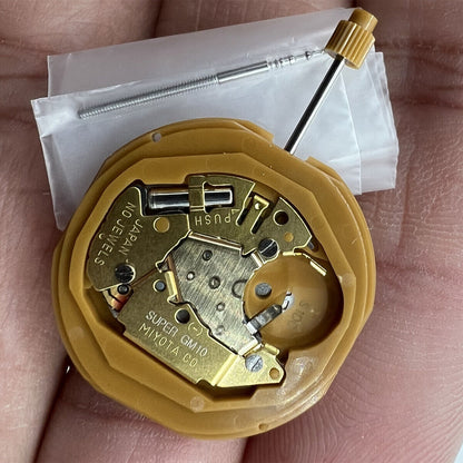 Miyota GM10 Japan quartz movement with date display at 3 o'clock for precise timekeeping.